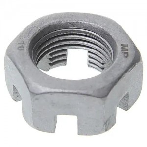 Гайка МАЗ пальца рулевого М24х2 корончатая тефлон MEGAPOWER 90000040 MEGA POWER