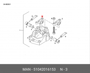 Перекидной рычаг 51042016153 MAN