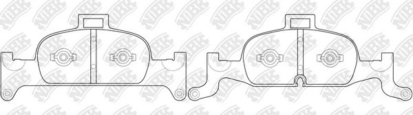 Колодки тормозные AUDI 4 (15-) передние (4шт.) NIBK PN0728 NIBK