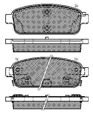 Колодки тормозные CHEVROLET Cruze (09-) задние (4шт.) SANGSIN SP1363 SANGSIN