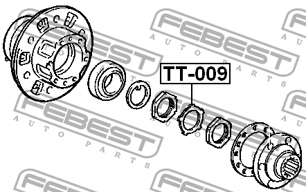 Кольцо стопорное подшипника пер ступицы TOYOTA LAND CRUISER 100 1998-2007 TT-009 TT-009 FEBEST