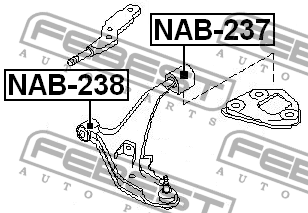 Сайлентблок передний переднего рычага NAB-238 FEBEST