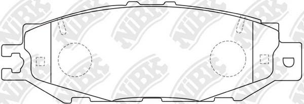 Колодки тормозные LEXUS LS (89-) передние (4шт.) NIBK PN1326 NIBK