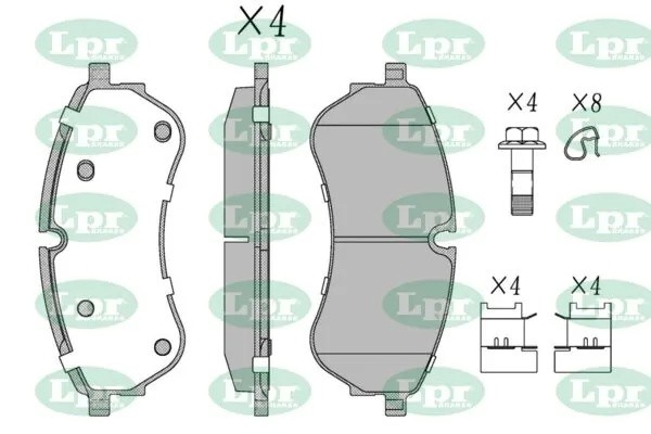 Колодки тормозные MAN TGE/VW CRAFTER 16- передние/задние (с монтажным ком.) 05P2 05P2066K LPR