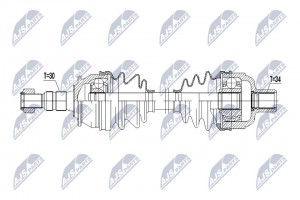 привод правый!\ Opel Astra 1.7D 12> NPWPL083 NTY