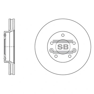 Диск тормозной KIA Carnival (03-) передний (1шт.) SANGSIN SD2004 SANGSIN