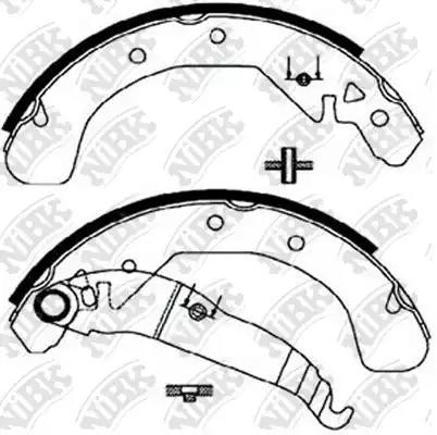 Колодки тормозные барабанные OPEL ASTRA F/G/H/VECTRA B 95-03/ZAFIRA 99-05  FN059 FN0599 NIBK