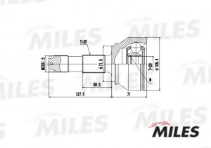 ШРУС наружный CITROEN JUMPER/FIAT DUCATO/PEUGEOT BOXER 2.2-2.3D 06- (GKN 304598) GA20072 MILES