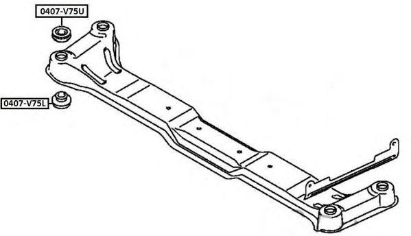 Втулка, стабилизатор 0407V75L 0407-V75L ASVA