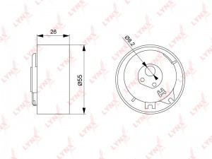 Ролик натяжной / ГРМ подходит для FIAT 500 1.2-1.4 07 / Albea 1.2-1.4 07 / Doblo PB-1240 LYNXAUTO