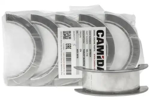 Вкладыш коленвала упорный нижний стандарт КАМАЗ, НЕФАЗ дв. Cummins ISBе 3978824, 103114 CAMIDA