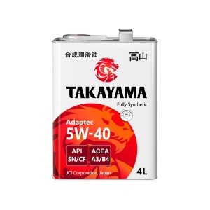 Масло моторное TAKAYAMA Adaptec SN/CF 5W40 синт.4л 605587 TAKAYAMA