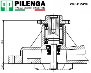 Насос охлаждения ДВС MERCEDES-BENZ SPRINTER 909 c 2006 WP-P2470 WPP2470 PILENGA