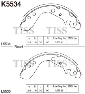 Колодки тормозные барабанные Honda Jazz II 1.2-1.4i 02- K5534 K5534 MK KASHIYAMA
