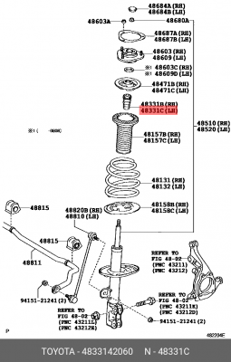 Отбойник амортизатора 48331-42060 48331-42060 TOYOTA