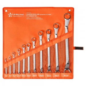 Набор ключей накидных с изгибом 11 предм. (6*7,8*9,10*11,12*13,14*15,16*17,18*19 AT-11-13 AIRLINE