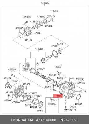 МАНЖЕТНОЕ УПЛОТНЕНИЕ 47371-4D000 473714D000 HYUNDAI KIA