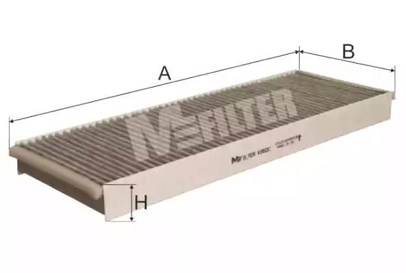 фильтр воздушный ! кабины угольный 381x134x37.5 \MB ACTROS K952C MFILTER AUTOMOTIVE FILTERS