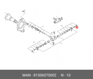 Наконечник тормозного цилиндра 81506070002 MAN