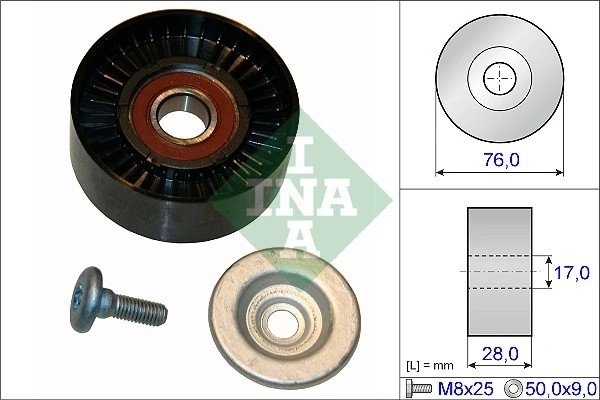 Ролик обводной MERCEDES C180, C200 W203, W204 532064810 532064810 INA