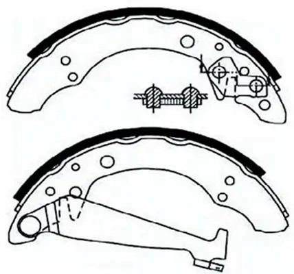 Колодки барабанные AUDI 80 (B2), VW GOLF I/II/III, PASSAT (32B) BS33534 BS33534 SB NAGAMOCHI