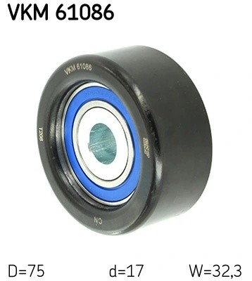 ролик обводной!\ Toyota Hiace/Hilux 2.5D/3.0D 06> VKM61086 SKF