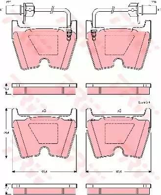 GDB1507 896 02=FDB1664 !колодки дисковые п.\ VW Phaeton 6.0/5.0TDi, Audi A6 4.2  GDB1507 TRW