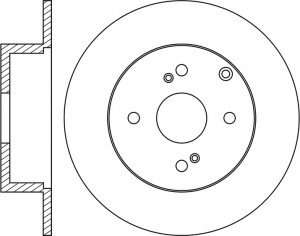 Диск тормозной задний TOYOTA COROLLA (E12) 1.4-1.8 02- RN1190 RN1190 NIBK