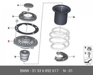 Опорная подушка амортизац. стойки Пд 51118058977 31336892617 31 33 6 892 617 BMW