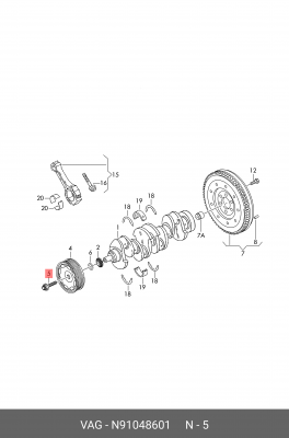 AUDI/SEAT/SKODA/VW M14X1,5X100 12-гранный N 910 486 01 VAG