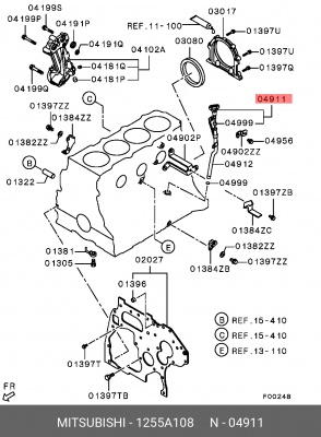 щуп масляный!\ Mitsubishi Pajero/Montero 06-21 1255A108 MITSUBISHI