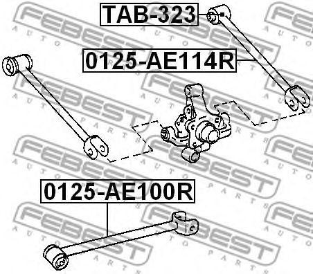 Сайлентблок задней поперечной тяги TAB-323 FEBEST