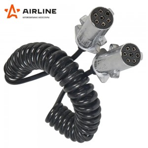 Кабель электрический прицепа N-type 7-полюсный L=4500мм металлические штекеры AI ATE-13 AIRLINE