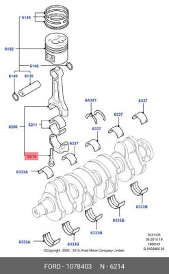 Болт FORD OE 1 078 403 FORD