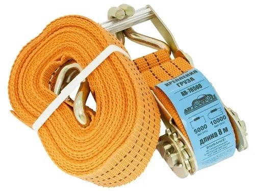 Стяжка крепления груза 10т 8м-50мм с храповиком АВТОСТОП AB78508 AVTOSTOP