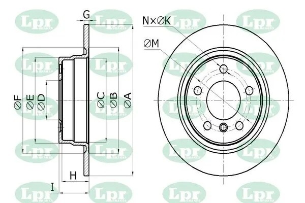 Диск тормозной B2058P B2058P LPR