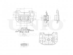 Опора двигателя левая RMP-15077 UNIO