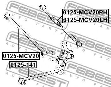 Рычаг задн подвески продольная TOYOTA COROLLA E10/E11 0125-141 0125-141 FEBEST