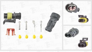 Разъем IVECO RENAULT VOLVO SCANIA электрический (2х контактный) (7810133+7810130 7110163 TE PARTS