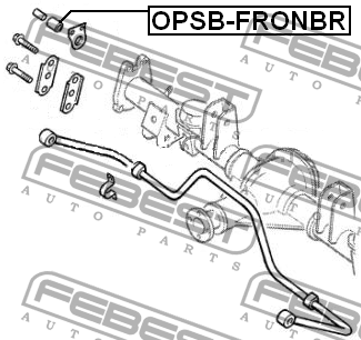 Втулка стабилизатора задняя OPEL FRONTERA B 1998-2004 OPSB-FRONBR OPSB-FRONBR FEBEST