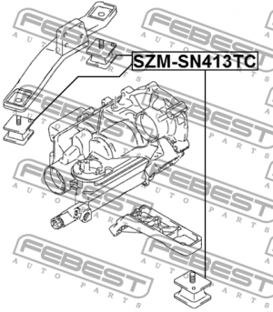 Подушка раздатки SUZUKI JIMNY SN413 1998- SZM-SN413TC SZM-SN413TC FEBEST