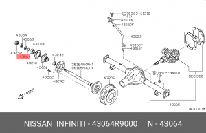 ШАЙБА 43064-R9000 NISSAN