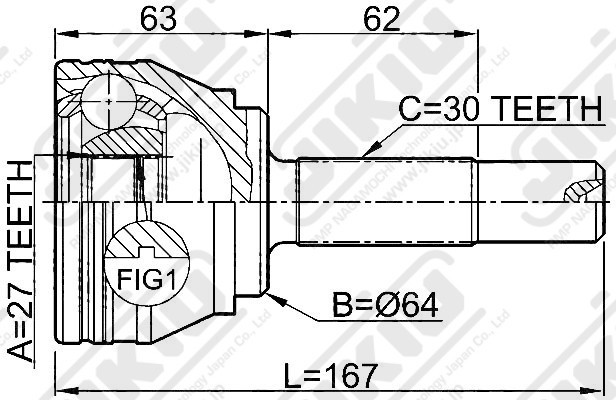 ШРУС JC33021 JC33021 JIKIU