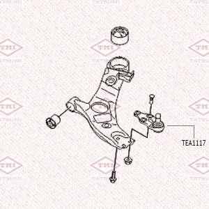 опора шаровая нижняя!\ HYUNDAI Santa Fe 2012> TEA1117 TATSUMI