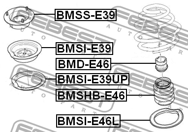 Пыльник переднего амортизатора BMSHB-E46 FEBEST