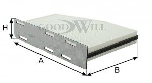 Фильтр салона AG257CF AG 257 CF GOODWILL