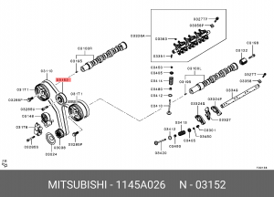 Ролик обводной ГРМ MITSUBISHI 1145A026 1145A026 MITSUBISHI