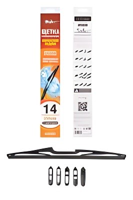 Щетка стеклоочистителя 350 мм 14 задняя каркасная, 5 адаптеров AWB-RK-350 AWB-RK-350 AIRLINE