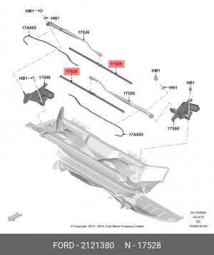 Щетка стеклоочистителя FORD Transit (13-) OE 2121380 FORD