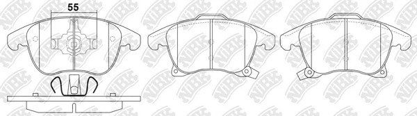 Колодки тормозные FORD S-Max,Galaxy LAND ROVER Freelander передние (4шт.) NIBK PN0668 NIBK